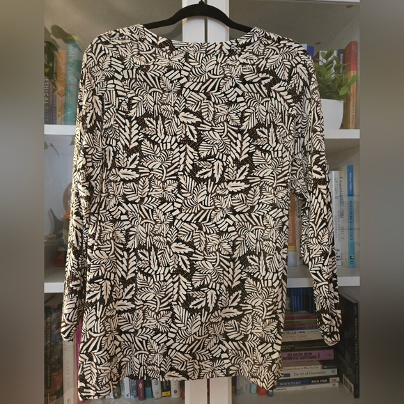 Part Two Copenhagen 100% Viscose Petine V-Neck Blouse - Picture 11 of 16